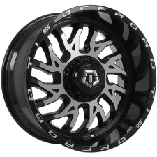 TIS 544 (Gloss Black, Machined Face) Wheels