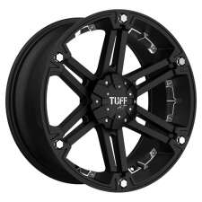 Tuff T01 (FLAT BLACK, CHROME INSERTS) Wheels